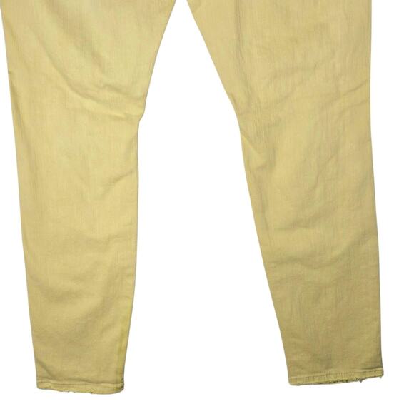 Jordan Craig Ross Fit Jeans 36x32 Yellow Distressed Skinny Taper Stretch Denim - Picture 13 of 13